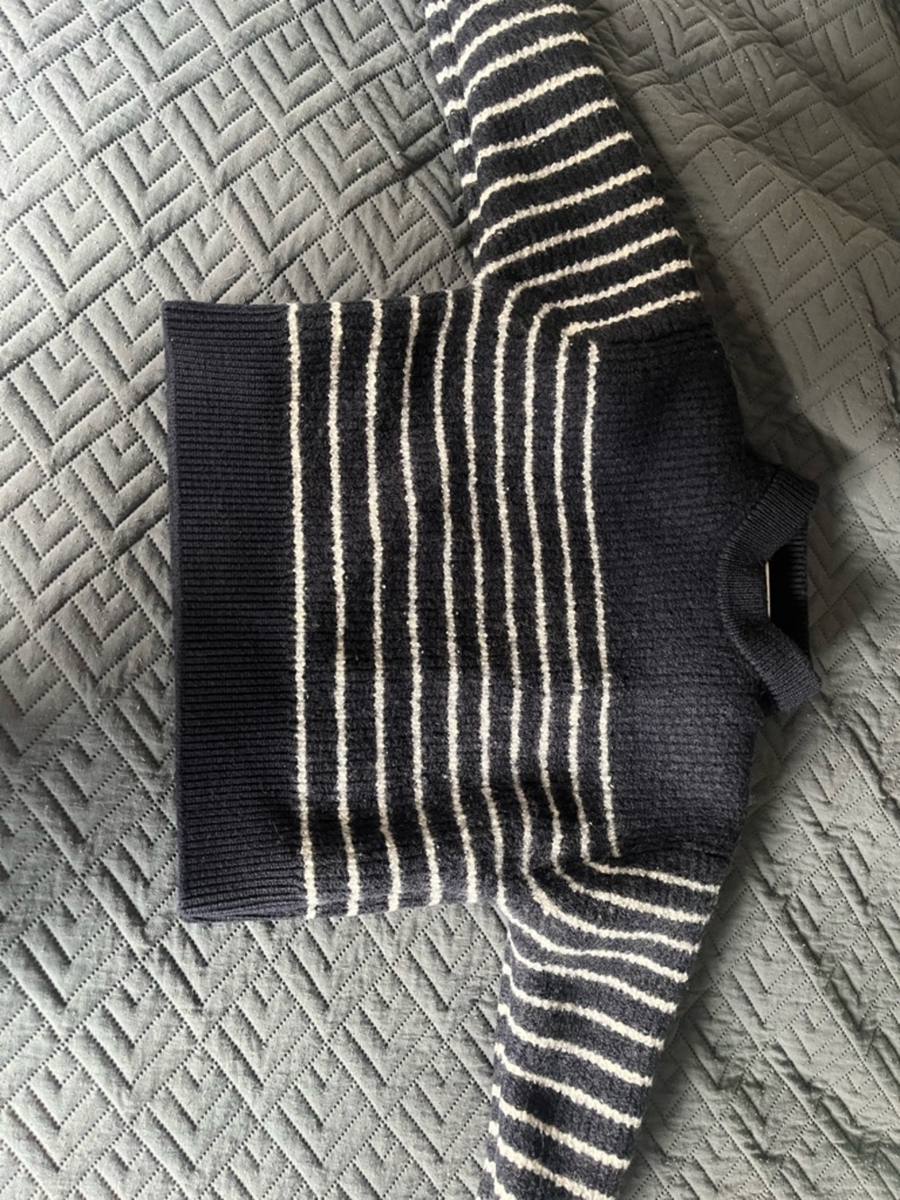 Kids Navy & Cream Striped Sweater - Brand: